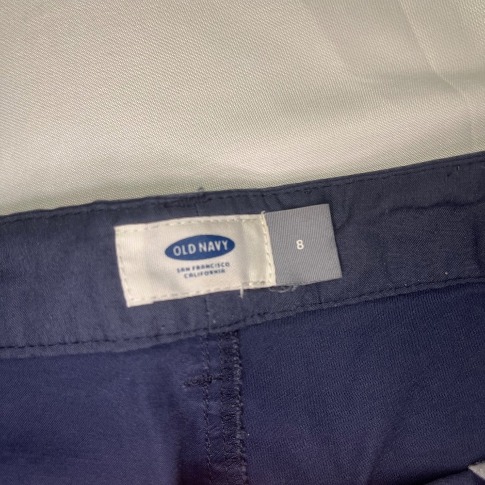 Old Navy Womens Navy Blue Chino Shorts Mid Rise Size 8 Everyday Casual Summer - Picture 5 of 5